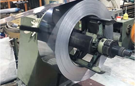stainless steel strip coil on 600mm slitters